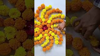 Flower rangoli for Diwali / Easy Flower decoration ideas for Diwali #youtubeshorts #shorts #diwali