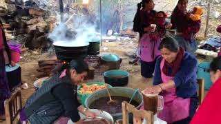 Cooking food for 200 people in Chiapas, Mexico