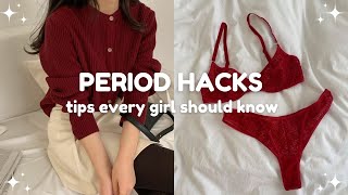 period hacks every girl should know 🍒 menstruation do's and dont's