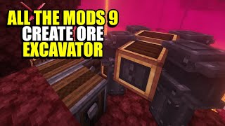 Ep73 Create Ore Excavator - Minecraft All The Mods 9 Modpack