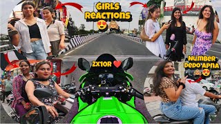 ZX10R Shocking Girls Reactions &Cute Girls Shocking Reactions & Girls Reactions On Kawasaki ZX10R