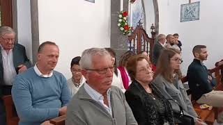 Igreja de São Brás. São Miguel, Açores, Portugal. Missa de festa páscoa 2023.