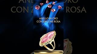 Anello in oro 18k con zircone rosa. #accessoridonna #businessonline