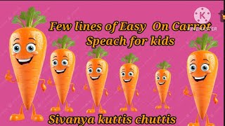 Vegetables Carrot 🥕easy english learn for kids | carrot speach for kids / கேரட்