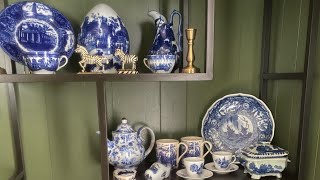 My Antique & Vintage Blue & White Chinoiserie Collection & History Background.