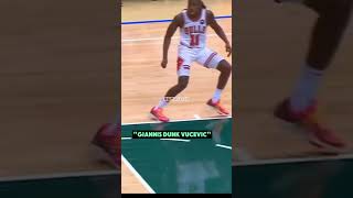 Giannis dunk on Vucevic Bucks vs chicago #Dunk #giannisantetokounmpo