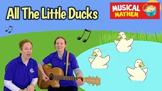 All the Little Ducks Go Upside Down | Nursery Rhyme |  Musical Mayhem