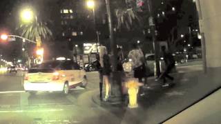 Fight in hollywood caught on dash cam