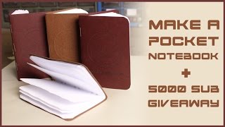 Make a pocket notebook | 5000 Subscribers Giveaway