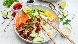 Sriracha Tofu Coconut Rice Bowl Recipe