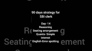 90 days beginners strategy for SBI clerk 2024#sbiclerk #banking