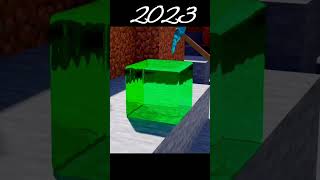 Minecraft slime block transformation in different years #minecraft #shorts