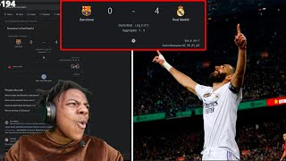 ISHOWSPEED REACTS TO MADRID 4-0 BARCELONA