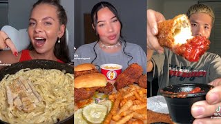 1 hour tiktok mukbang compilation part-77 | five guys, chees corn dogs and more