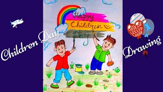 Childrens day drawing |Childrens Day Special, draw step by step |children day drawing for kids