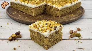 Pistachio cake with cream cheese frosting  *Bea's Bites*