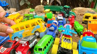 Mini Bus Super Play With Excavator Bulldozer Dump Truck Tractor