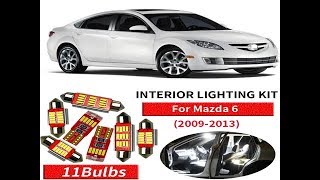 11x Canbus White LED Light Bulbs Interior Kit For 2009-2013 Mazda 6