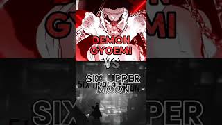 Who's Stronger 🤔|| Demon Gyoemi vs Six Uppermoons || #anime #kimetsunoyaiba #shorts