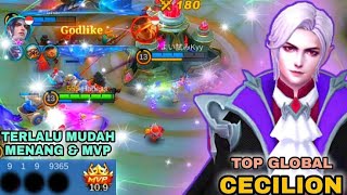 CECILLION TERLALU MUDAH UNTUK MPV #mobilelegends #cecilion #topglobalcecilion