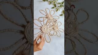 #DIY jute rope flowers #craft #handmande