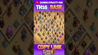 OP NEW TH16 ANTI EVENT TROOP BASE LINK GDH P9  #shortsfeed #shorts #short  #clashofclans #coc