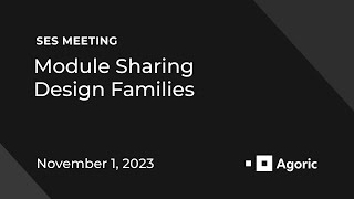 SES Meeting: Module Sharing Design Families