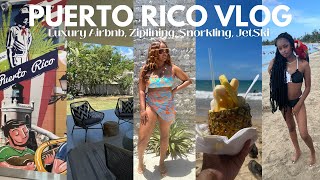 PUERTO RICO VLOG |  ZIPLINE @ RAINFOREST , JETSKI , SNORKELING, PARTY BOAT & LUXURY AIRBNB ROOM TOUR