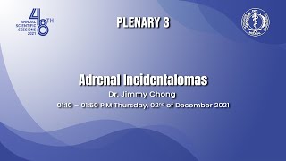 BMA Annual Scientific Sessions 2021 PLENARY 3 ''Adrenal Incidentalomas''