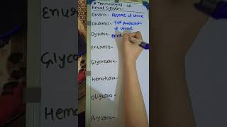 RENAL SYSTEM TERMINOLOGY/ MEDICAL TERMINOLOGY