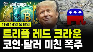 [🔴11/14 #당잠사] 소비자물가지수(CPI) 예상 부합! 12월 스몰컷 ▲ | 강달러 6개월래 최고 | 비트코인 9만3천 돌파 | 테슬라 목표가 500달러 | 슈마컴 상폐 경고