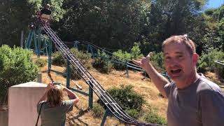 Backyard Roller Coaster - Larry Rides the Goal Boss!