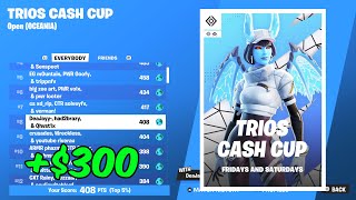 How We WON $$$ In The Trio Cash Cup Finals On Console!! +/$300 (4k ps5)