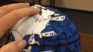 Globe Continent placement with latitude and longitude