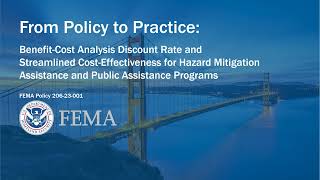 From Policy to Practice: Benefit-Cost Analysis Discount Rate & Streamlined Cost-Effective