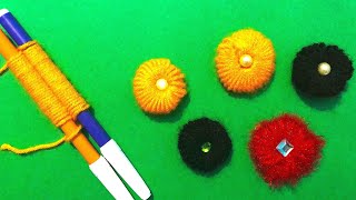 woolen thread craft idea / how to make flower using wool - cool and creative craft ideas