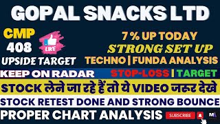 GOPAL SNACKS SHARE LATEST NEWS | GOPAL SNACKS SHARE ANALYSIS | GOPAL SNACKS SHARE PRICE #gopalsnacks