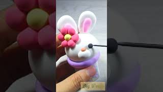 Cutie Bunny Clay Art | Diy Works #shorts