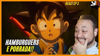 AS PRIMEIRAS TRETAS DE GOKU ! REACT DRAGON BALL DAIMA EPISÓDIO 3