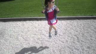 bobo + leilei on swings (4yrs old)