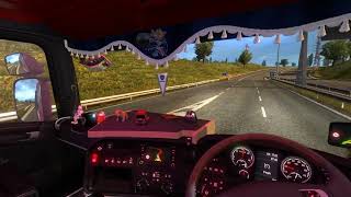 Let's Play Euro Truck Simulator 2: 4-Trailer Road Train, Grimsby to Dover with Scania R730 8x4