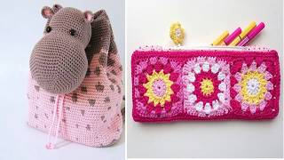 Cartucheras / Mochilas / tejidos a Crochet