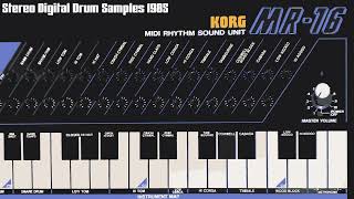 Korg MR-16 - Digital Drum Sound Unit Demo - 1985