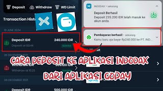 CARA DEPOSIT / ISI SALDO APLIKASI INDODAX DARI E-WALLET GOPAY | INVESTASI CRYPTO