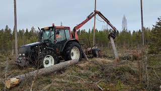 Valmet 6800 / Patruuna 3200 tuulenkaatojen ajoa