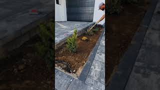 Prep,lay a base,installing concrete pavers & garden edging