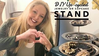 DIY Jewelry Stand | Silver Tray Up-cycling Tutorial