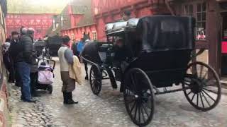 The carriages of Old Town. Åarhus Denmark