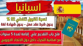 اسبانيا تفتح أبوابها  بتأشيرة جديدة  نسبة قبول تتخطي 92%   امام الجميع