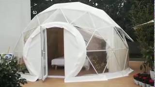 28 Sqm Glamping Dome for Sale | White Geodesic Dome Tent for Glamping | 2 Person Tent